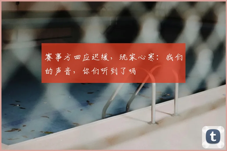 赛事方回应迟缓，玩家心寒：我们的声音，你们听到了吗